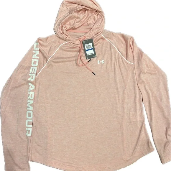NWT.....Sporty Under Armour Women's neutral Pink Hoodie size XL. Closet staple - Picture 1 of 2